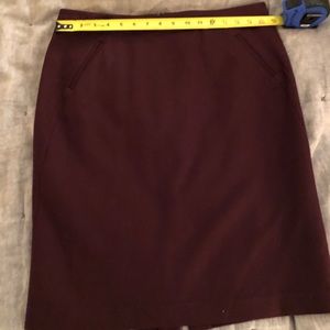 Lined wine colored pencil skirt by ann Taylor